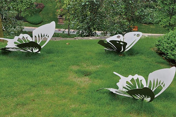 Custom Stainless Steel Butterfly Sculpture Set – Modern Outdoor Landscape Art